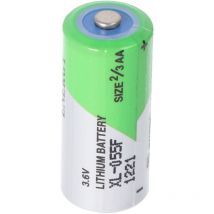 2/3 AA (Mignon)/ER14335 (XL-055F) Batterie - Standard-Top, 3,6 V, 1650 mAh, Lithium-Thionylchlorid Batterie. Anschluss, Typ Standard-Top