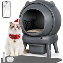 Litière Chat Autonettoyante Capacité Maximale De 65l, Bac À Litière Pour Chat Alerte Intelligente Via Contrôle App, Surveillance Santé, Capteur 