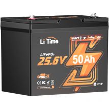 24V 50Ah Batterie Lithium LiFePO4 de Moteur Hors-bord Électrique/Moteur de Pêche à la Traîne Bluetooth Litime Protection contre le froid, 1280Wh pour