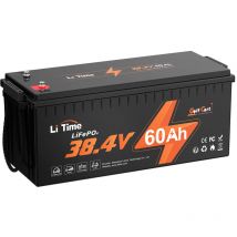 38.4V(36V) 60Ah Batterie au Lithium pour Voiturette de Golf Litime avec 120A bms, batterie LiFePO4 rechargeable à 4000+ Cycles profonds, 2304Wh