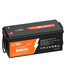 Batterie Lithium LiFePO4 12V 200Ah plus Batterie solaire et éolienne Stockage avec Panneau solaire, Parfaite pour Camping-Car, Bateau, Moteur de