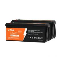 Batterie Lithium LiFePO4 12V 200Ah plus Batterie solaire et éolienne Stockage avec Panneau solaire, Parfaite pour Camping-Car, Bateau, Moteur de