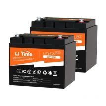 Batterie Lithium LiFePO4 12V 50Ah Akku 640Wh Eingebautes 50A bms Ideal für Solaranlage Perfekter Ersatz für agm Batterie Batterie-Packung2 - Litime