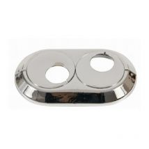 Pepte - 15mm Double pvc Chrome Radiateur Plastique Conduite D'eau Couvertur Collier