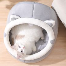 Lits pour Panier Chats intérieur avec Jouet Suspendu, lit Grotte pour Petit Chien antidérapant, Tente pour Chaton Niche Maisons Oreiller rembourré