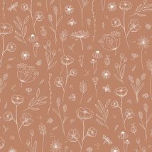 Vliestapete Wild flowers Rust 10mx52cm - Little Dutch
