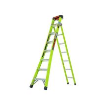 Little Giant – Escabeau En Fibre De Verre 7 Marches – Non Conducteur – Technologie Ground Cue Pour Sécurité – V-bar Pour Appui Sur Angles