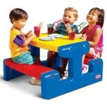 Little Tikes Picnic Tisch Aus Strapazierfähigem Kunststoff In Leuchtenden Farben