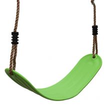 Littletom - Altalena 67x14cm con sedile a tavoletta di plastica flessibile Verde - grün