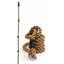 LittleTom Corde de sport à nœuds 195x2,5 cm jouet pour enfants escalade Nature