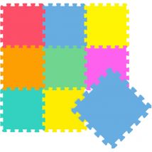 9 Teile Baby Kinder Puzzlematte ab Null - 30x30 Puzzle Spielmatte Krabbelmatte