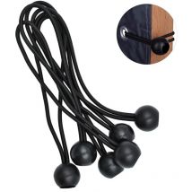 25PCS Tendeur Bâche Elastique, Professionnel Tensioner avec Boule, Attache Tendeurs en Caoutchouc pour Bâches, Attacher des Bannières, Tente, Affiches