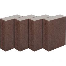 Lycxames - Set of 4 sanding sponges/blocks for wet and dry surfaces, fine sanding (from 240 to 320).