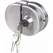 Litzee - Double serrure de porte en verre 304 en acier inoxydable, les deux côtés ouvrent des crochets de porte sans cadre pour le verre d'épaisseur