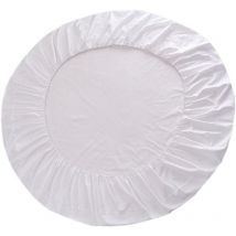 Drap housse rond en coton, Drap housse rond - blanc