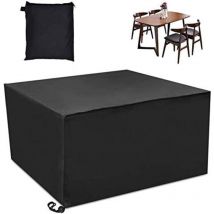 Litzee - Funda para muebles de jardín, impermeable y resistente al polvo, de poliéster, para muebles de patio y jardín, color negro.