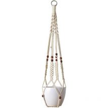 Suspension Plante Macramé Pot Suspendu Plante Porte Décoration du Jardin avec 4 Jambes en Corde de Coton 89 cm
