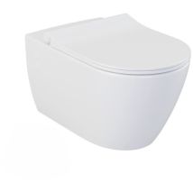 Vaso WC singolo senza flangia, ceramica bianca – 570 x 360 mm – 30.56 kg – Livea