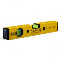 Livella in alluminio con 2 bolle fiala orizzontale e verticale precisione profilo rettangolare tappi plastica - 50 cm