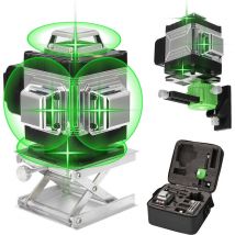 Livella laser multifunzionale con 16 linee laser orizzontali e verticali, sistema di autolivellamento 3°, telecomando incluso, controllo remoto