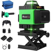 Livella laser verde 4x 360° 16 linee verticale orizzontale autolivellante, batteria ricaricabile 2 x 4000 mAh, telecomando