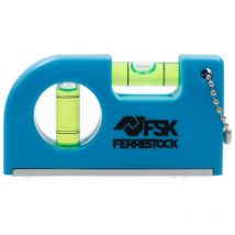 Livella tascabile con 2 bolle, base magnetica e clip per cintura, per lavori di falegnameria o bricolage, 8,5 cm, blu, - Ferrestock