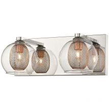 Spring Lighting - 2 Light Indoor Wall Light Mesh Chrome, Copper, G9