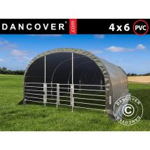 Dancover - Livestock shelter 4x6x2.4 m, pvc, Green