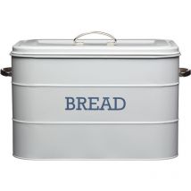 Kitchencraft - Living Nostalgia Panera Metálica Vintage 34 x 21.5 x 25 cm Gris