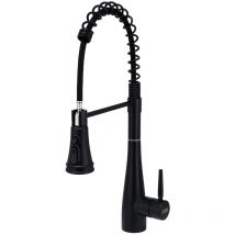 Prerinse Pull Down Swivel Kitchen Faucet,Black