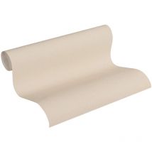 Livingwalls Carta da parati in tessuto non tessuto Diamonds tinta unita, 10,05 m x 0,53 m, beige crema metallizzata, Made in Germany 372724 37272-4