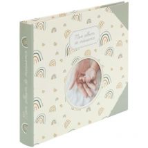 Livre de naissance bébé vert 24x27cm Atmosphera Créateur D'intérieur