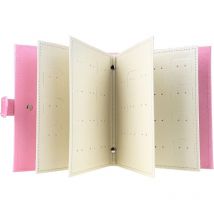 Livre de rangement pour boucles d'oreilles, petit présentoir portable pour bijoux de voyage, boucles d'oreilles, clous d'oreilles