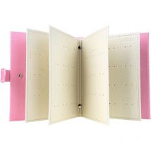 Livre de rangement pour boucles d'oreilles, petit présentoir portable pour bijoux de voyage, boucles d'oreilles, clous d'oreilles