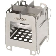 Lixada – Poêle À Bois Pliable Et Léger, Portable, En Acier Inoxydable, De Poche, Pour Camping En Plein Air, Sac À Dos, Cuisine, Pique-nique