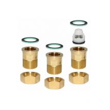 LK - 551 Verschraubungssatz 3 x 3/4IG x 1/2AG + 2x Rückschlagklappe, Dichtungen für HydroMix 092055