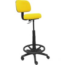 Llanos Hocker gelb – Ergonomischer Barhocker mit Fußstütze – Höhenverstellbar – Polypropylen Rückenlehne – 360° drehbar