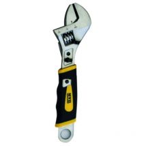 Llave Ajustable Moleta Central 10' Mango Ergonomico Cromo Vanadio Nivel