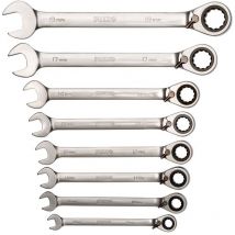 Serie di 8 chiavi combinate a cricchetto fisse 8-19mm 18-8-f Irimo