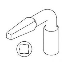 Fuhr - Llave de pasador.766 inserto de llave de tubo cuadrado de 8 mm 6,5-9 mm