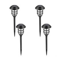 4 luces led solares para césped, impermeables, para exteriores, para pasarelas, terrazas, caminos de acceso, césped, patios, luces coloridas