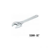 FSKLLA006 llave inglesa de 6', fabricada en acero al carbono con acabado satinado, mordaza milimetrada, 150mm - Ferrestock