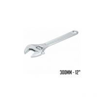 Ferrestock - FSKLLA012 llave inglesa de 12', fabricada en acero al carbono con acabado satinado, mordaza milimetrada, 300mm