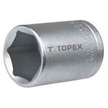 Llave de vaso 18mm 1/2" fabricada en acero al cromo vanadio 38d718 topex