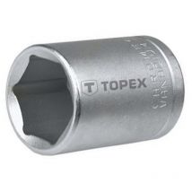 Topex - Llave de vaso 15mm 1/2' fabricada en acero al cromo vanadio 38d715