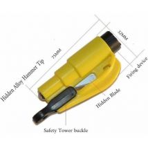Qiyao - llaveros 3 en 1 para romper ventanas de coche, herramienta multifunción para salvar vidas, herramienta de emergencia con rompeventanas y