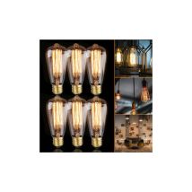 6x E27 60W Ampoule Edison Incandescent Bulb 220V ST64 Retro 64mm x 140mm