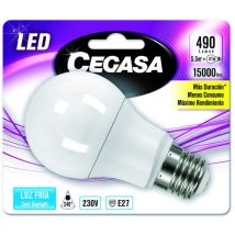 Cegasa – Lámpara LED E27 5.5W 490 lúmenes Fría – Iluminación moderna para hogar y oficina