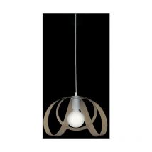 Bonetti Illumina - Lámpara colgante de hierro Tortora blanco una luz 32x h24 cm