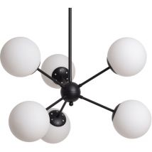 Ledkia - Lámpara de Techo Metal y Cristal Balts Big Negro